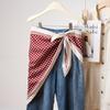 Women Korean Style Fashion Soft Polka Dot Twill Neck Scarf Sunscreen Shawl