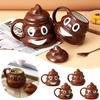 500Ml Funny Poop Cup Novelty Ceramic Cup With Lid Brown Poop Shaped Coffee Cup Hilarious Drinkware Cup Ideal Gifts For Friends