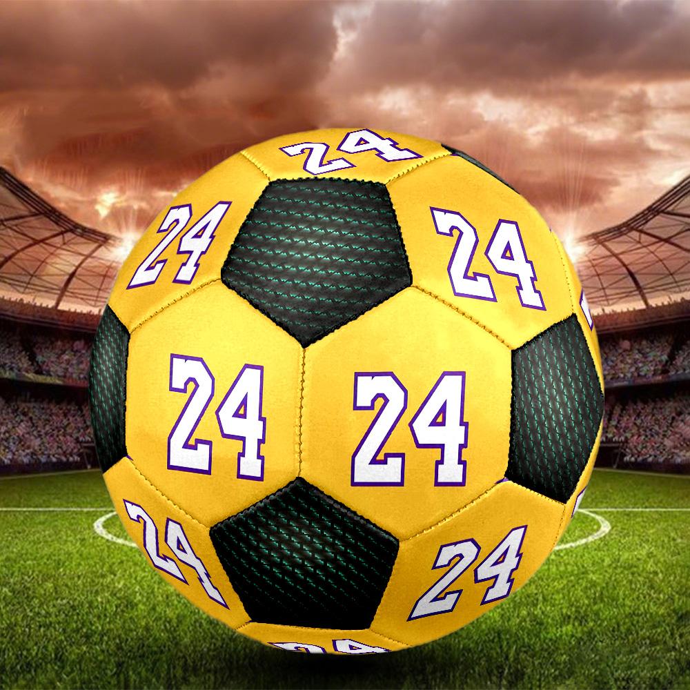 1pc Yellow sports jersey number design Football Soccer Ball Size 5 Indoor Soccer Ball Fashion Colorful Backyard Game -Great For Sports Fans Gift