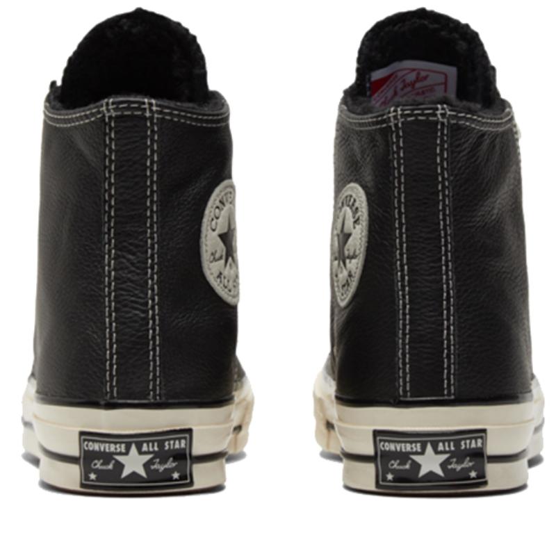 Converse 1970s Faux Shearling Spliced High Top Sneakers Unisex Black and White