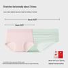 Duoduomian Women's High-Waist Antibacterial Cotton Underwear 3-Pack