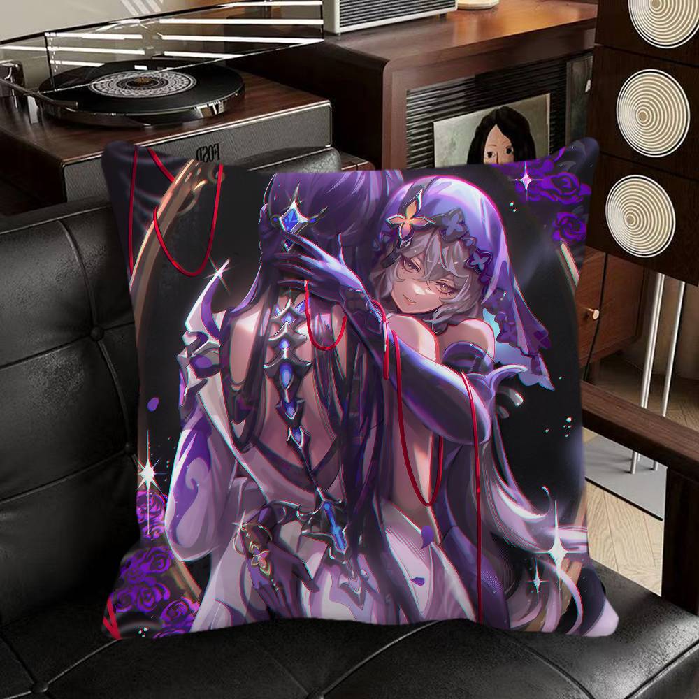 Game Honkai Star Rail Black Swan Pillow Case Square Pillow Bedroom Sofa Leisure Comfort Cushion Car Home Decoration