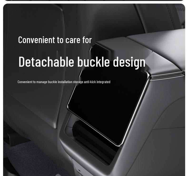 Flannel Anti-Kick Pad for Tesla Model Y/3 Rear Console - Wear-Resistant Protector