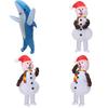 Costume Gonflable Adulte Père Noël Bonhomme de Neige Bonhomme en Pain d'Épices Pour Cosplay et Fêtes d'Halloween