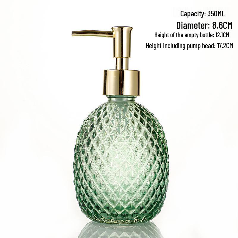 Elegant Oval Glass Pump Bottle for Shampoo, Shower Gel, Soap, and Hand Sanitizer