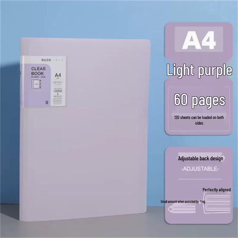 JYA4 60-Page Side-Entry Transparent Document Folder