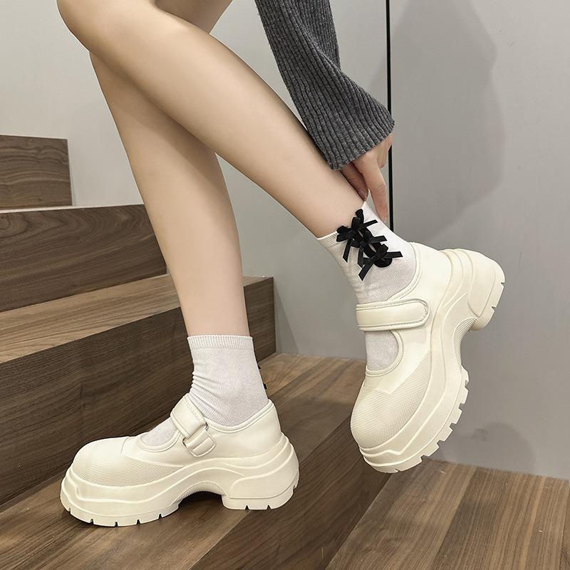 Mary Jane Damenschuhe neue Sommer Abendschuhe Muffin Einzelne Schuhe Plateau Damen Schnallendesign