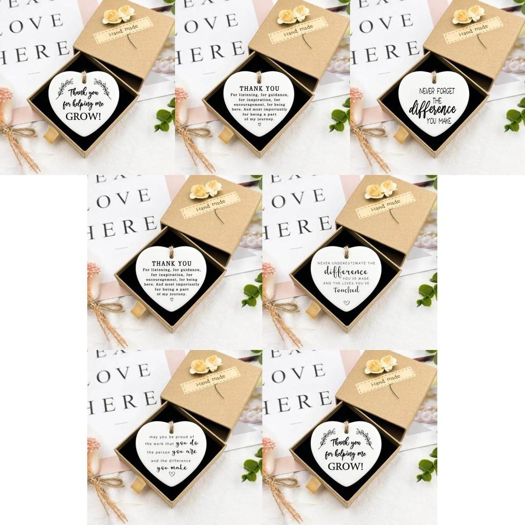 Acrylic Valentines Day Car Pendant With Heart Shape Thank You Gift For Auto Interior Decor