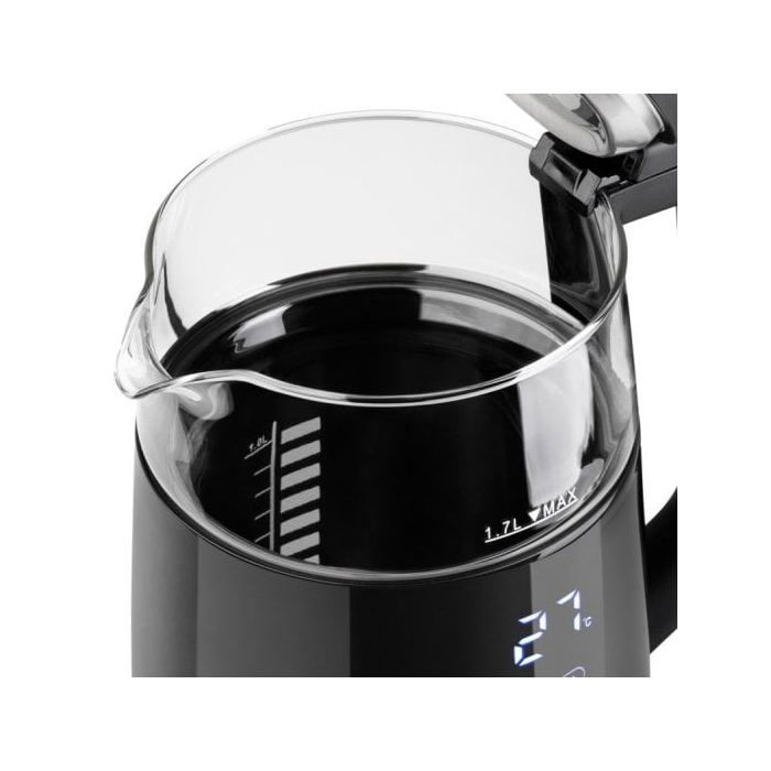 Bouilloire - HAEGER - Digiglass - 1,7L - 2200W - Coulée sans fil - Socle 360°