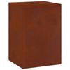 Plant Stand 2 Pcs Rust Colored 24 X 24 X 35 Cm Weatherproof Steel