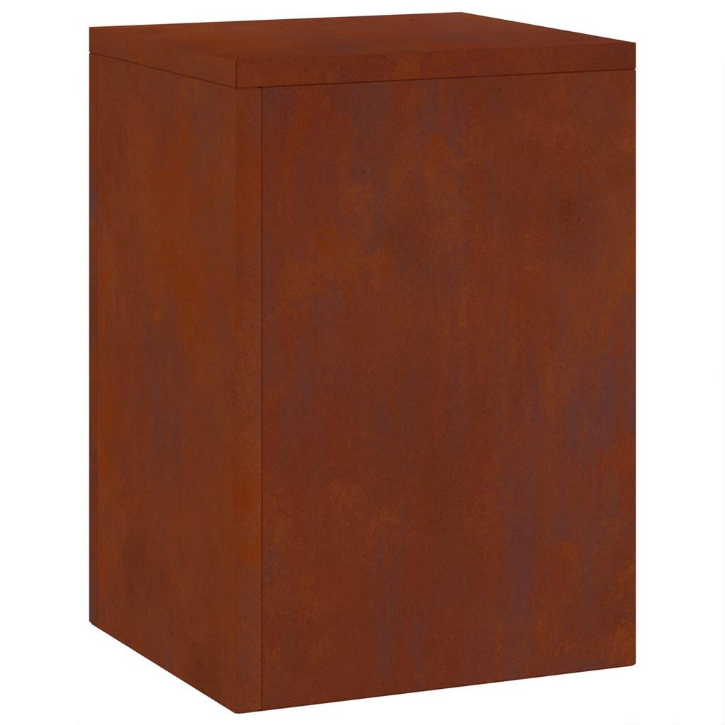Plant Stand 2 Pcs Rust Colored 24 X 24 X 35 Cm Weatherproof Steel