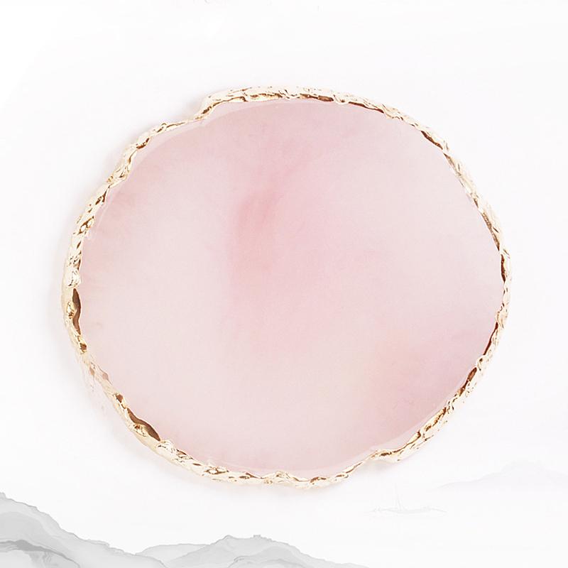 Nagelkunstpalette Falsche Nagelspitzen Farbmischpalette Zeichenpalette Gelpolitur Ausstellungsregal Runder Harz-Achatstein Maniküre-Werkzeug