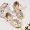 Girls' Rhinestone Butterfly High Heels - Spring 2026 Princess Sandals