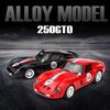 Ferrari 250 GTO 1962 Classic Supercar Simulation Diecast & Toy Vehicles Sounds & Light Pull Back Car 1:32 Alloy Model Birthday Gifts