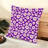 Pansy Mixture On Violet Cushion Cover Soft Short Plush Pillow Cover Smooth Cozy Texture Aesthetic Cushion Case Home Decor