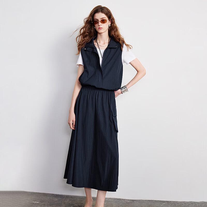 Damen Retro Arbeitskleidung Ärmellose Weste & Rock Set