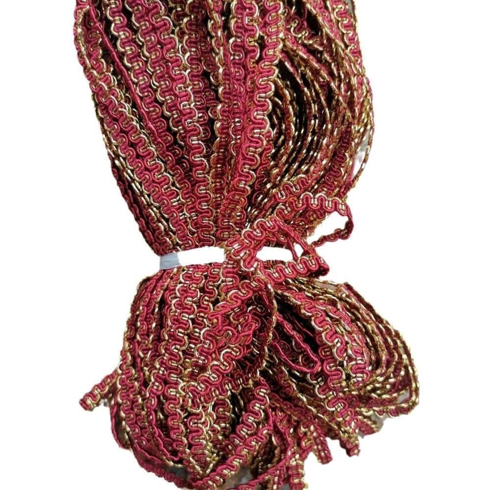 23M Length 5mm Width Lace Trim Dual Line Dress Costume Accessory Stage Performance