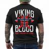 Viking Blood Skull Bandiera Norvegese Orgoglio Norvegia Maglietta