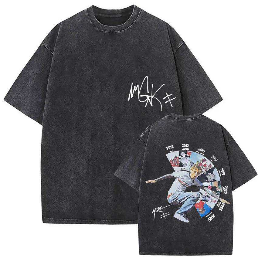 MGK Lost Americana Tour 20252026 Vintage Gewaschenes T-Shirt Herren Damen Sommer Mode Baumwolle Kurzarm T-Shirt Fans Geschenk Kleidung