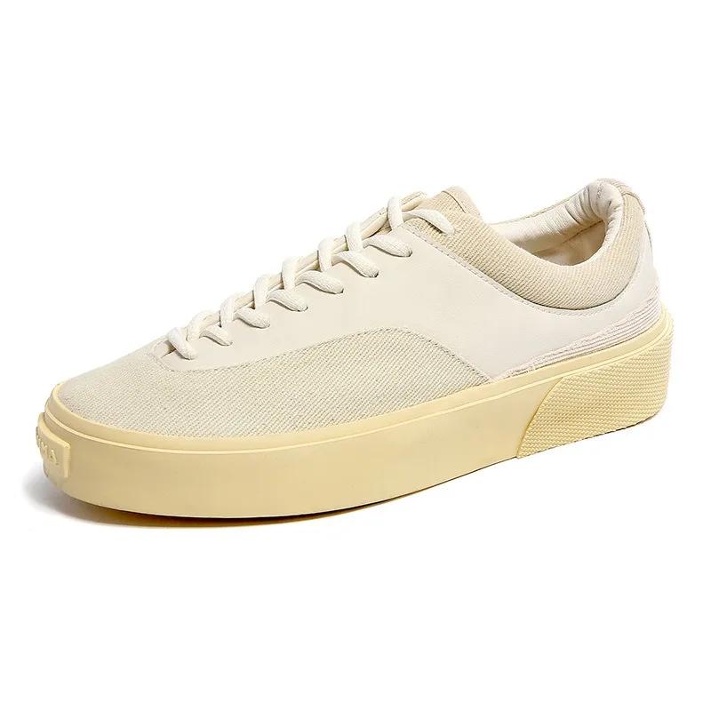 Men Shoes Sneakers 2025 Spring New Canvas Shoes Student Low Top Casual Sport Thick Sole Height Increasing Trend Skateboard Shoes