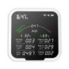 Portable Air Quality Meter HCHO/TVOC/CO2/PM2.5/PM10/AQI/C6H6 Temperature and Humidity Tester 4.8Inch Large Screen Carbon Dioxide Detector with Time