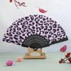 Cloth Hand Fold Fan Leopard Print Dance Fan Portable Performance Fan  Performance Decor