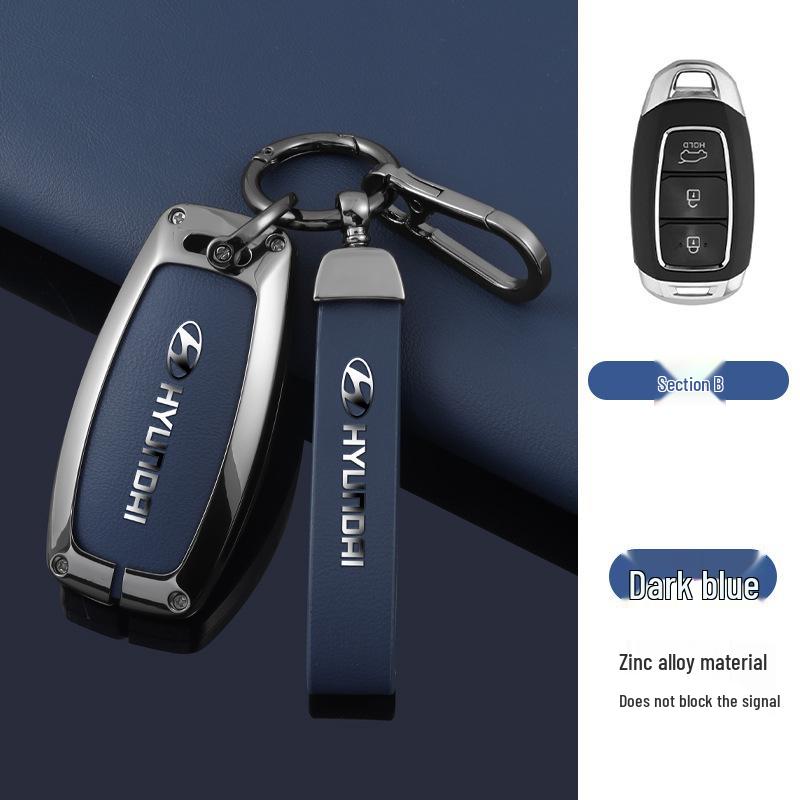 Key Cover Compatible with Beijing Hyundai Ix35, Elantra, Festa, Verna, Ix25, Santa Fe - Premium Men's Bag Case