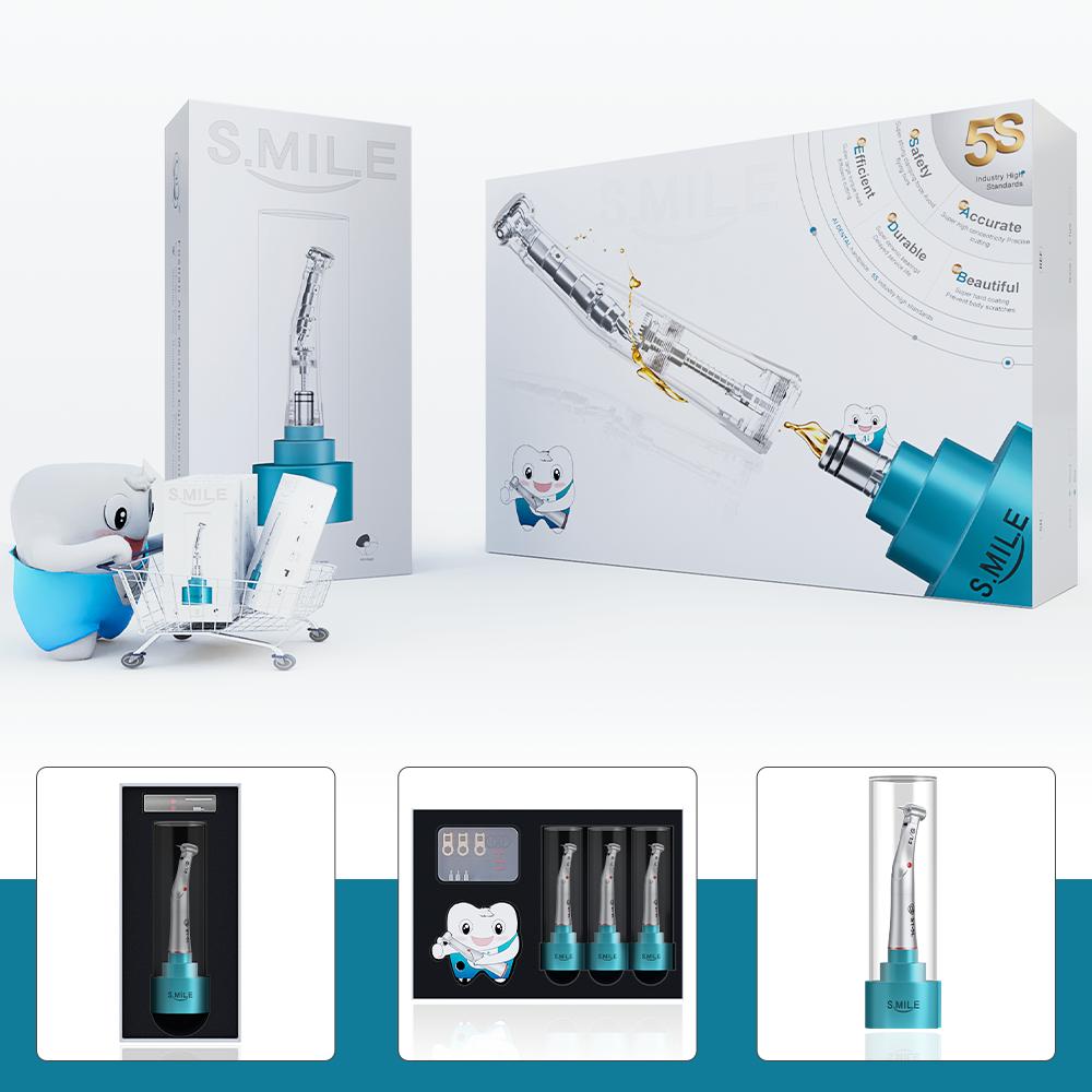 AI DENTAL Nouvelle pièce à main basse vitesse série Smile avec système de verrouillage à engrenage central 1:5/1:1/1:4.2/4:1/20:1 contre-angle d'eau intérieur