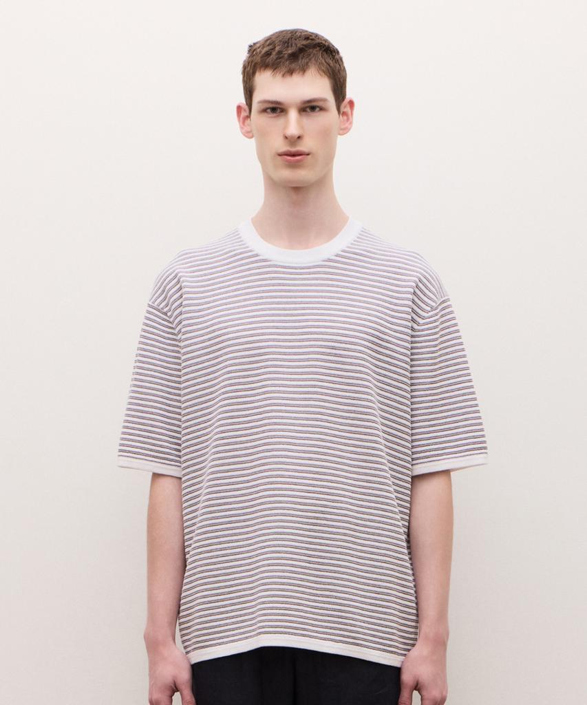 Jilseutyueoteunyuyogmaen Striped Crew Neck Knit - Ivory (Jnsw6B503Iv)