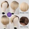 HAIRCUBE Bob Human Hair Wigs Ombre Light Blonde Pixie Cut Lace Front Wigs for Women Side Parted Straight Transparent Lace Wig