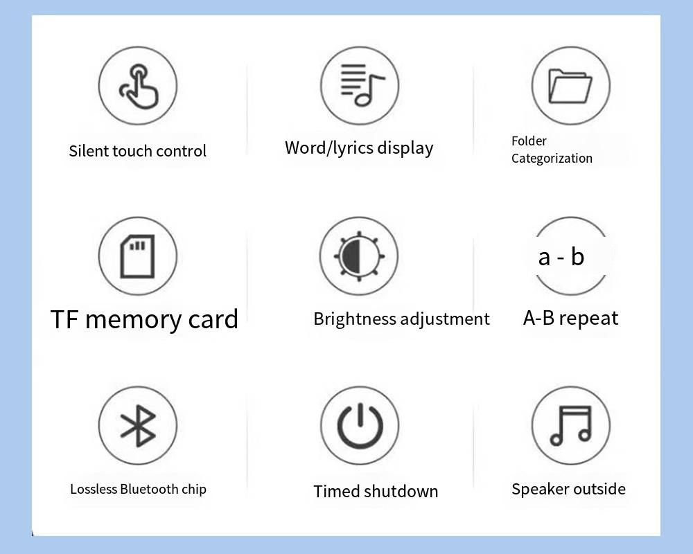 1.8" MP4 Bluetooth Music Player with FM, Recorder, Speaker, and Card Slot