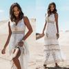 Summer Style Bohemian Maxi Dress Women's Lace Patchwork Swing Dress