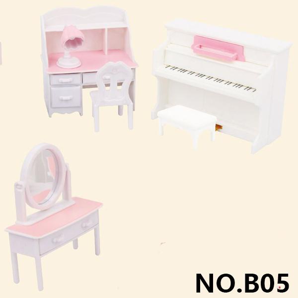 Non-Toxic Forest Animal 1/12 Dollhouse Furniture Bedroom Kitchen Bathroom Set Miniature Simulation Dolls Accessories Diy Toys Children