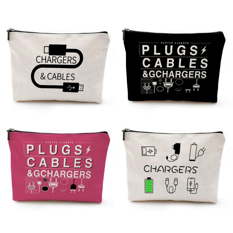 Zippered Linen Bag Lipstick Bag Travel Makeup Bag Women School Teacher Gift Cosmetic Pouch Wallet Portable Organizer