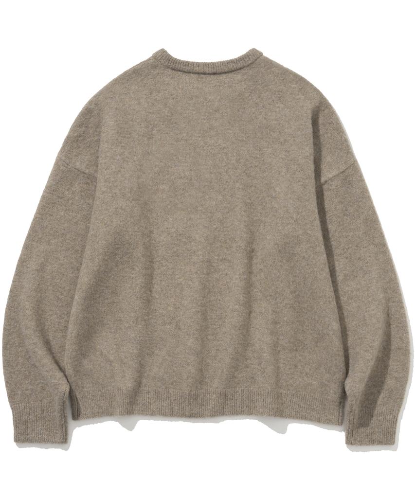 NOT4NERD Judgment Mohair Knit Sweater - Beige