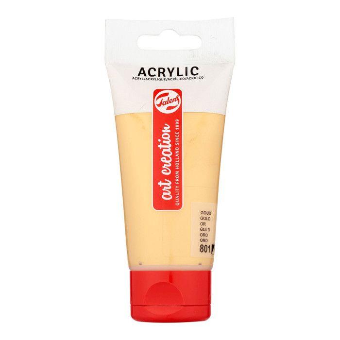 Tube de peinture acrylique Art Creation Talens 75ml or
