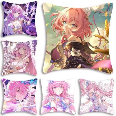 Elysia Anime H-honkai Impact Pillow Case Fashion Square Pillowcase Bedroom Sofa Room Ins Decoration Leisure