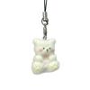 Cute Bow Bear 3D Flocked Pendant Keychain Charm