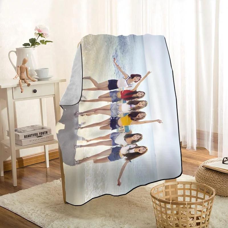 Modern Popular LABOUM KPOP Girl Blanket On For The Sofa/Bed/Car Portable 3D Blanket For Kid Home Textile Fabric 1009