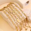 Punk Style Stainless Steel Gold Plated Chunky Chain Stackable Bracelet Women's Party Jewelry Gift
