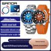 SANDA Men's Quartz Watch: Luminous, Calendar, Rotating Bezel, Waterproof, Business & Casual.