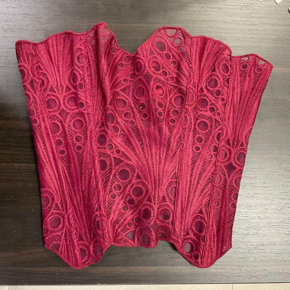 Hollow Flower Underwear for Women Slim Fit Lace-up Corset Sweet Crop Tube Top  Beach