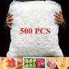 500pcs reusable thickened elastic food-grade plastic wrap, stretchable bowl covers, for kitchen fresh-keeping