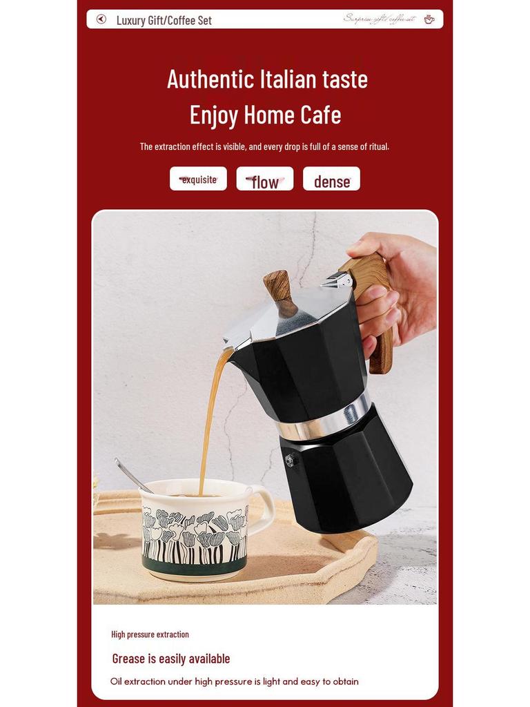 Custom Logo Moka Pot Coffee Maker Set: Premium Corporate Gift for Clients