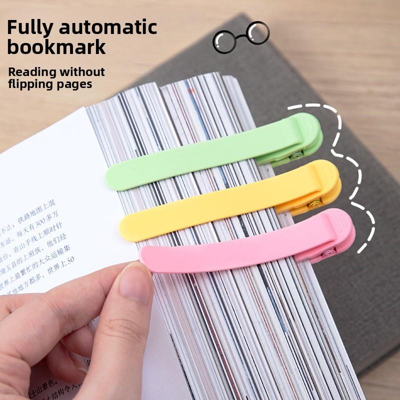 Reusable Auto Page-Following Silicone Bookmarks 3/6 Pcs Staibrary Student Home Office Ltionery School Supplies Reading Accessory