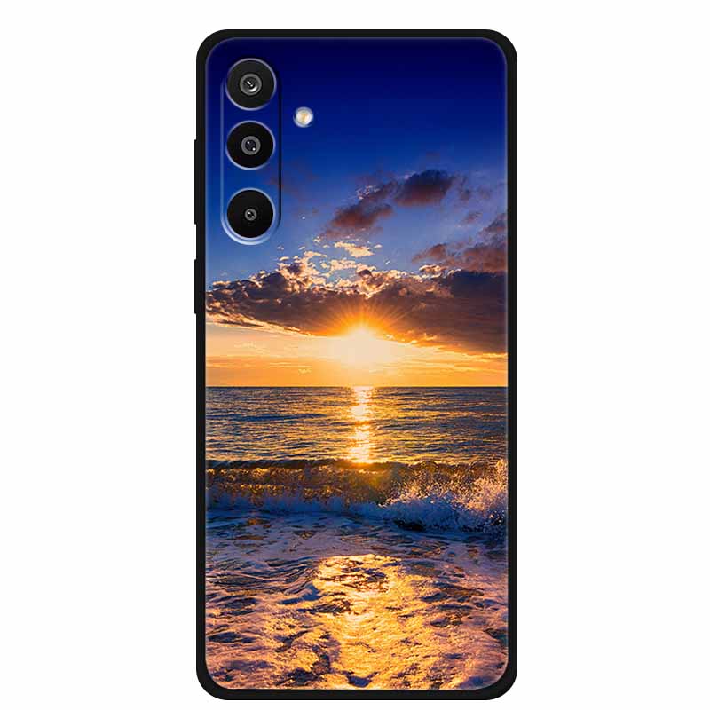 For Samsung Galaxy A36 5G Case Flowers Printed Silicone Phone Cases Cover for Samsung A26 5G TPU Shells A 26 36 Black TPU Coques