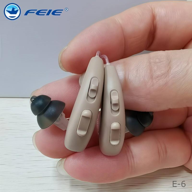 16 Channel Rechargeable RIC Hearing Aid Digital BTE Hearing Aids Adjustable Tone Sound Amplifier Deaf Elderly E6 Right Ear