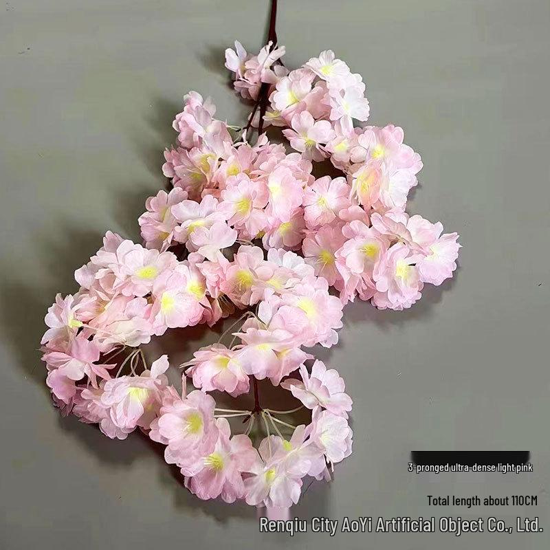 Artificial Cherry Blossom Branch - Dense 3-Prong/4-Prong Cherry Blossom Wedding Decoration