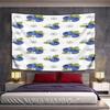 Blueberry and Floral Pattern Design Pattern Wall Hanging Tapestry Decorative Tapestry Home Decor for Bedroom and Living Room