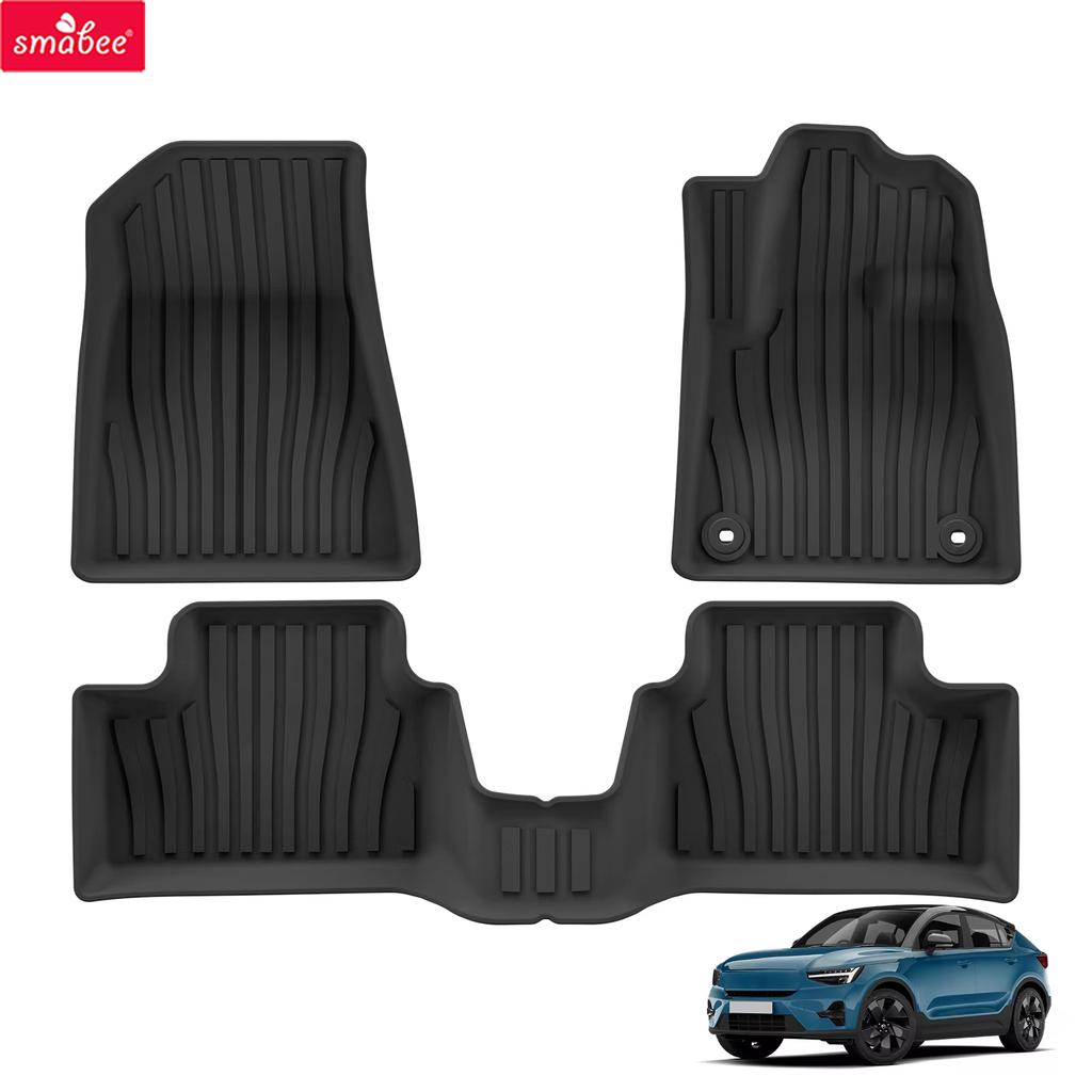Smabee Right Hand Drive for Volvo EC40 2024-2026 TPE Car All-weather Floor Mats Cargo Liner Trunk Pad Interior Accessories